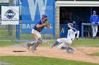 Baseball vs CGA  Wheaton College Baseball vs Coast Guard Academy during game two of the NEWMAC semi-finals playoffs. - (Photo by Keith Nordstrom) : Wheaton, baseball, NEWMAC